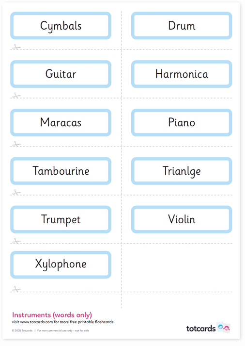 Free Instruments flashcards